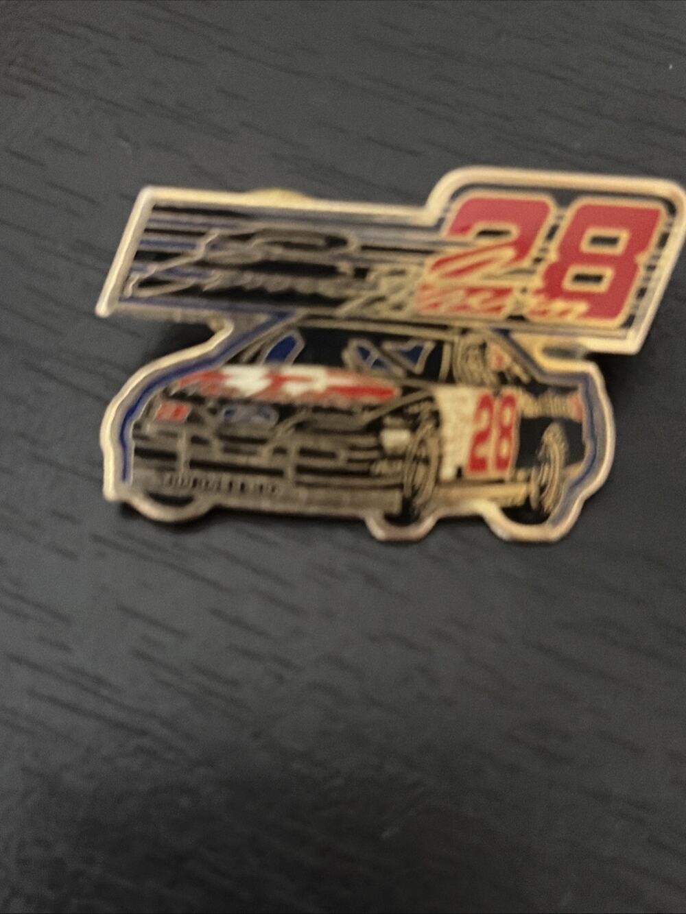 Ernie Irvan No 28 Texaco NASCAR Racing Stock Car Pin Vintage Ford Thunderbird
